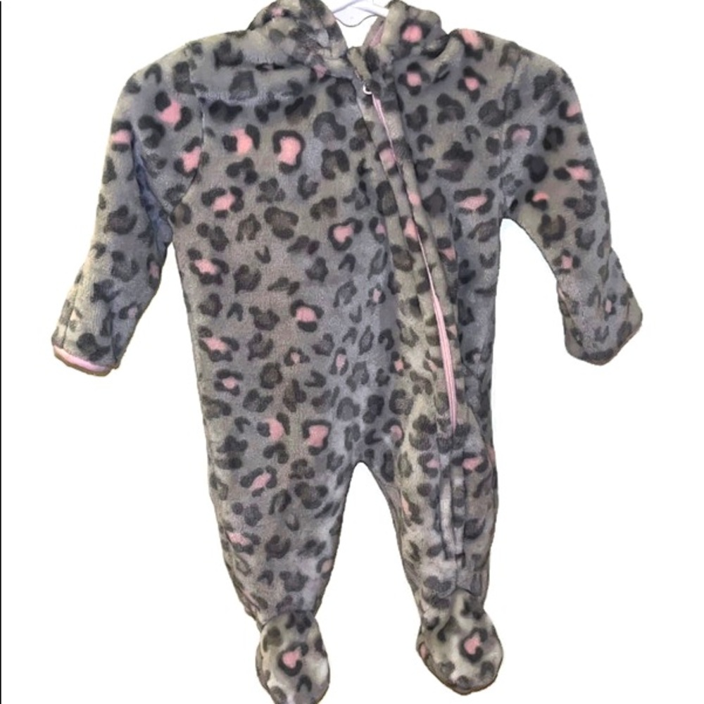Baby Infant Girl 0-3 months Leopard Print Super Warm Heavy Sleeper